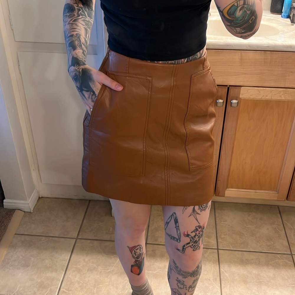 Leather skirt